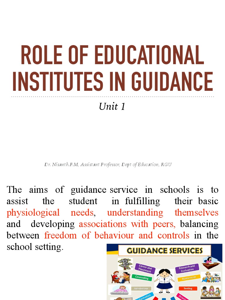 Role of Schools in Educational Guidance | PDF | School Counselor | Teachers
