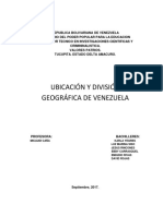 UBICACIÓN Y DIVISIÓN  GEOGRÁFICA DE VENEZUELA.docx