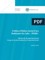 Politica Publica Social Habitante de Calle