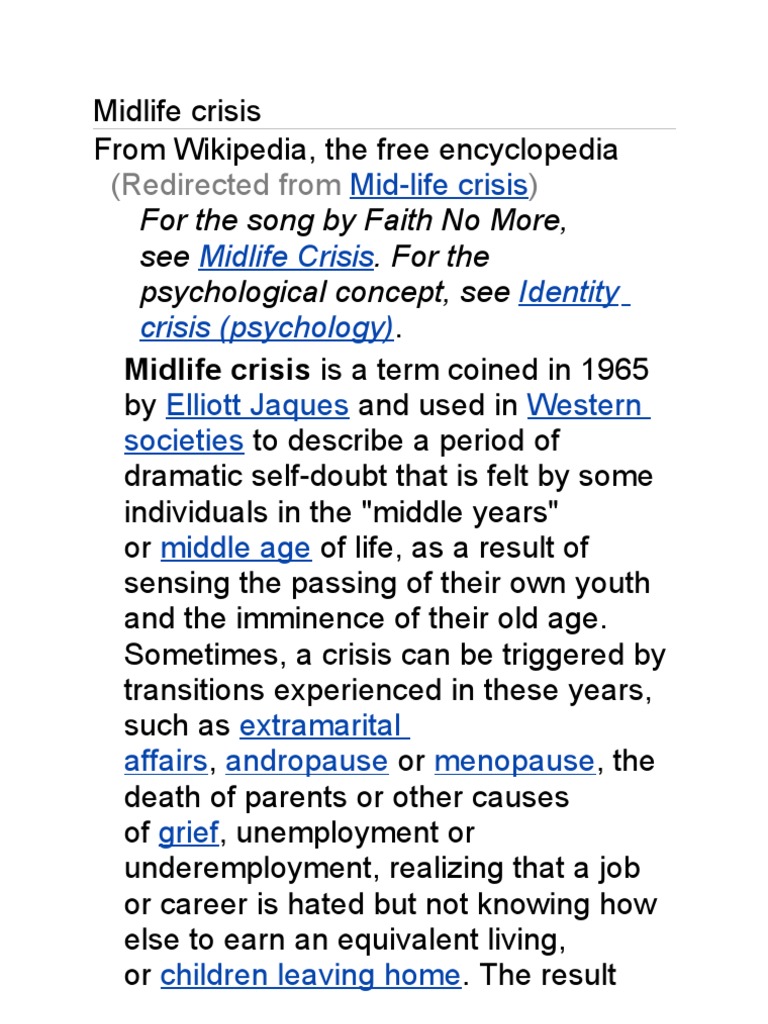 Midlife crisis paper picture