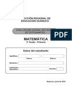 A. Matemática 2° Primaria - 2016-I