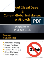 Impact of Global Debt & Current Global Imbalances On Growth: Presented To: Prof. N K Gupta