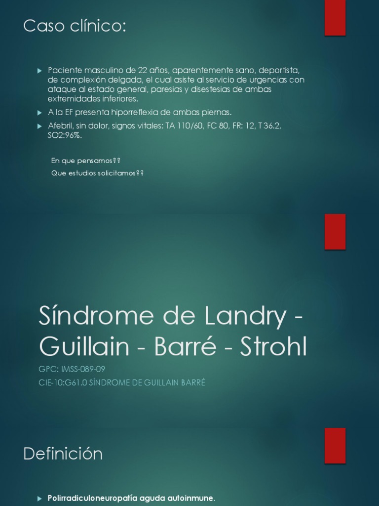 Síndrome de Landry-Guillain Barré - Strohl | PDF | Especialidades ...