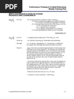 Performance Training in Football Refereeing Weekly Training Plan