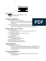 Teaching Resume