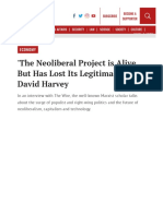 The Neoliberal Project Is Alive But Has Lost Its Legitimacy - David Harvey