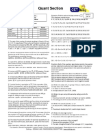 CET 2018 Actual Paper Memory Based Quant Section