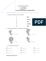 Evaluación Primer Grado BI Matemáticas