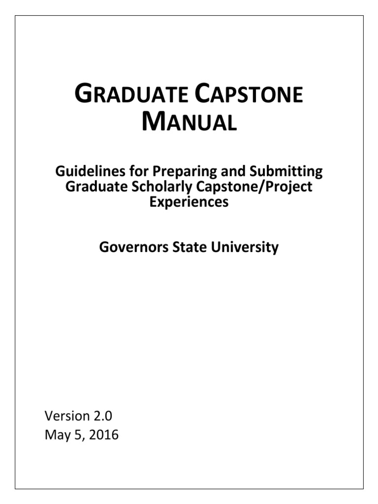 Graduate Capstone Guide | PDF | Institutional Review Board | Thesis