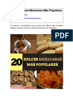 Los 20 Dulces Mexicanos Más Populares