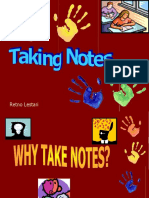 Taking Notes