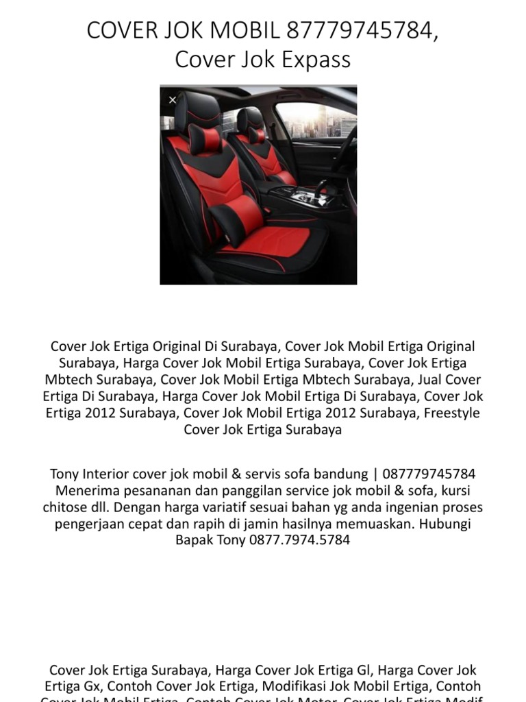 Cover Jok Mobil 87779745784 Cover Jok Mobil 87779745784