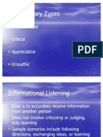 Types of Listening Module 104