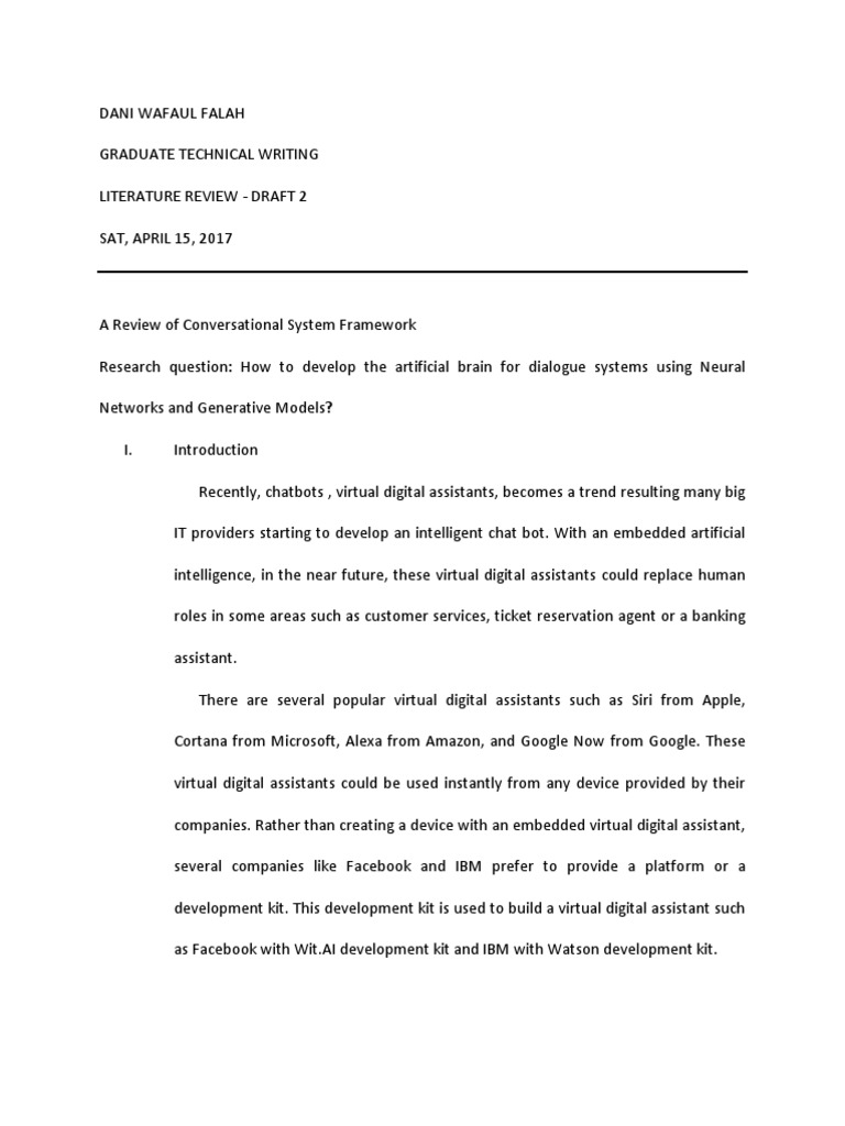 Conversational System Framework Review | PDF | Artificial Neural ...