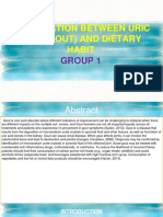 Correlation Between Uric Acid (Gout) and Dietary Habit: Group 1