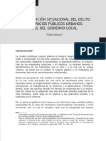 LA PREVENCIÓN SITUACIONAL DEL DELITO EN ESPACIOS PÚBLICOS URBANOS: ROL DEL GOBIERNO LOCAL Felipe Salazar