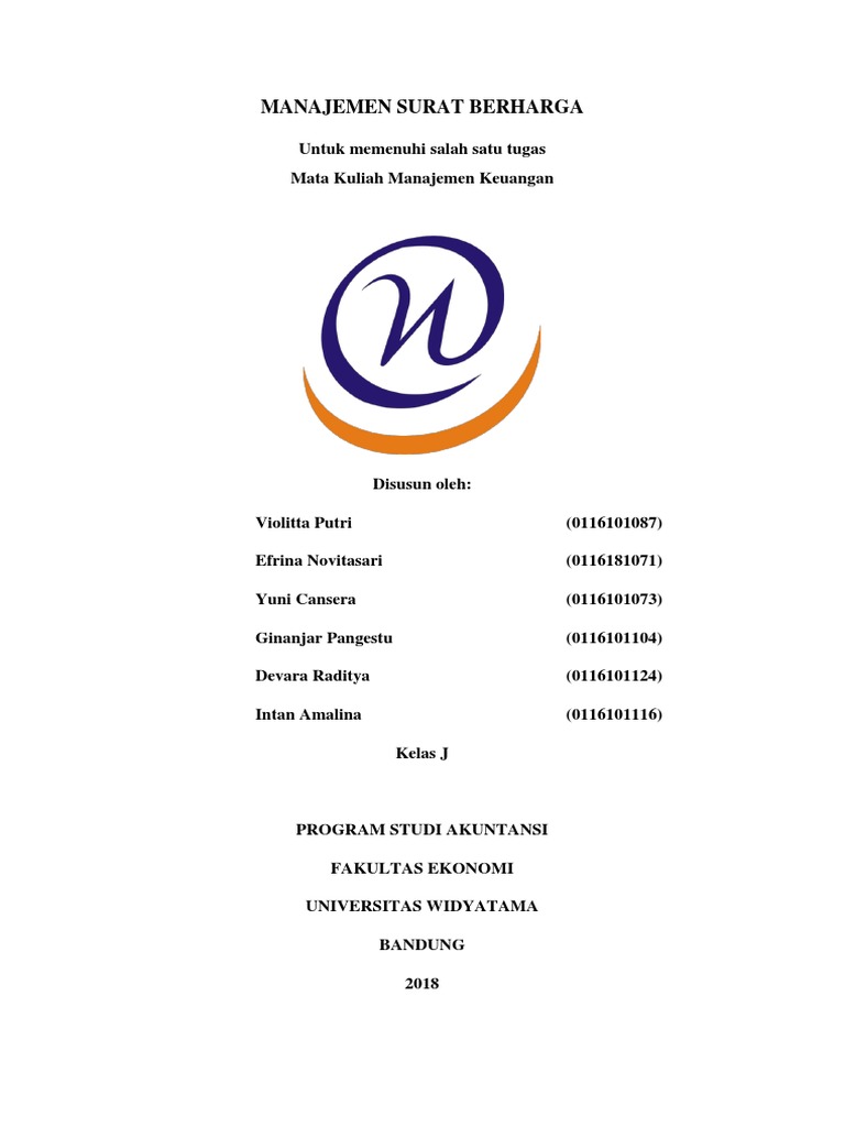 Manajemen Surat Berharga