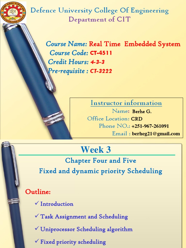 Real-Time Embedded System Scheduling | PDF | Scheduling (Computing ...