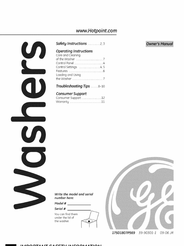 Washing Machine Safety Guidelines | PDF | Washing Machine | Water Heating