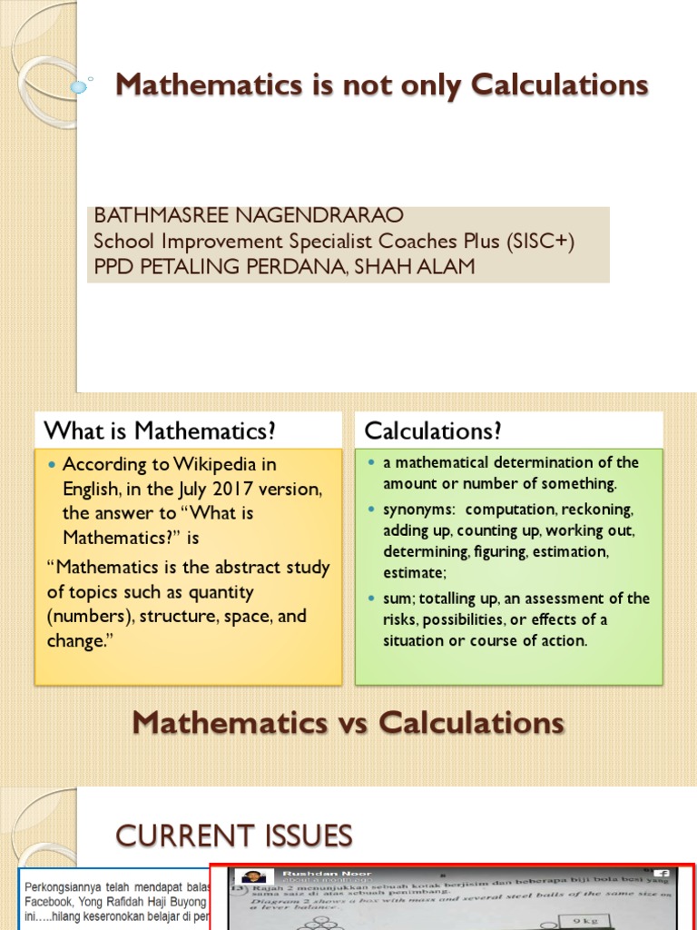 Rethinking Math: Beyond Calculations | PDF | Teaching Mathematics ...