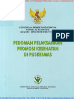 Pedoman Pelaksanaan Promosi Kesehatan Di Puskesmas Tahun 2008 KMK RI Nomor 585 MENKES SK V 2007 Edisi 2014 (65 Hal)