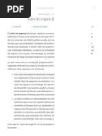 Valor de negocio (Business value) | Cuaderno de software