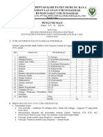 Pengumuman Penerimaan Tenaga Kontrak RSUD Puruk Cahu 2019