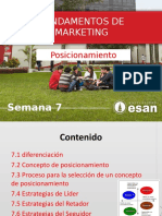 Fundamentos de Marketing - Semana 7 Posicionamiento