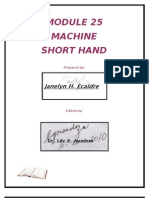 Machine Short Hand: Prepared by