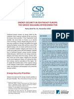 CSD (2018) Policy Brief No. 81-Energy Security in Southeast Europe - The Greece-Bulgaria Interconnector