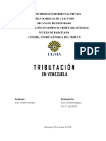 Teoria General Del Tributo - Tributacion en Venezuela