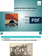 Diseño y Construccion de Obras Subterraneas Tema - 04 PDF