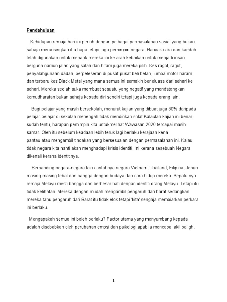 Perubahan Emosi Dan Psikologi Remaja Pdf