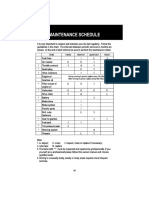 Maintenance Schedule