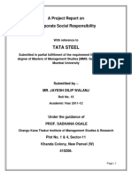 Project Report On CSR of Tata Steel