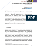 Prácticas para favorecer la diversidad en un curso de pensamiento sistémico en una Universidad Regional. Andrés Felipe Astaíza Martínez Universidad de Ibagué.