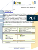 Carta de Presenta Cion de Productos y Servicios de Otc PDF