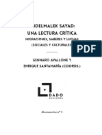 Sayad Una Lectura Critica Introduccion