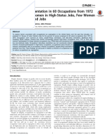 Women’s Representation in 60 Occupations From 1972 to 2010- More Women in High-Status Jobs, Few Women in Things-Oriented Jobs