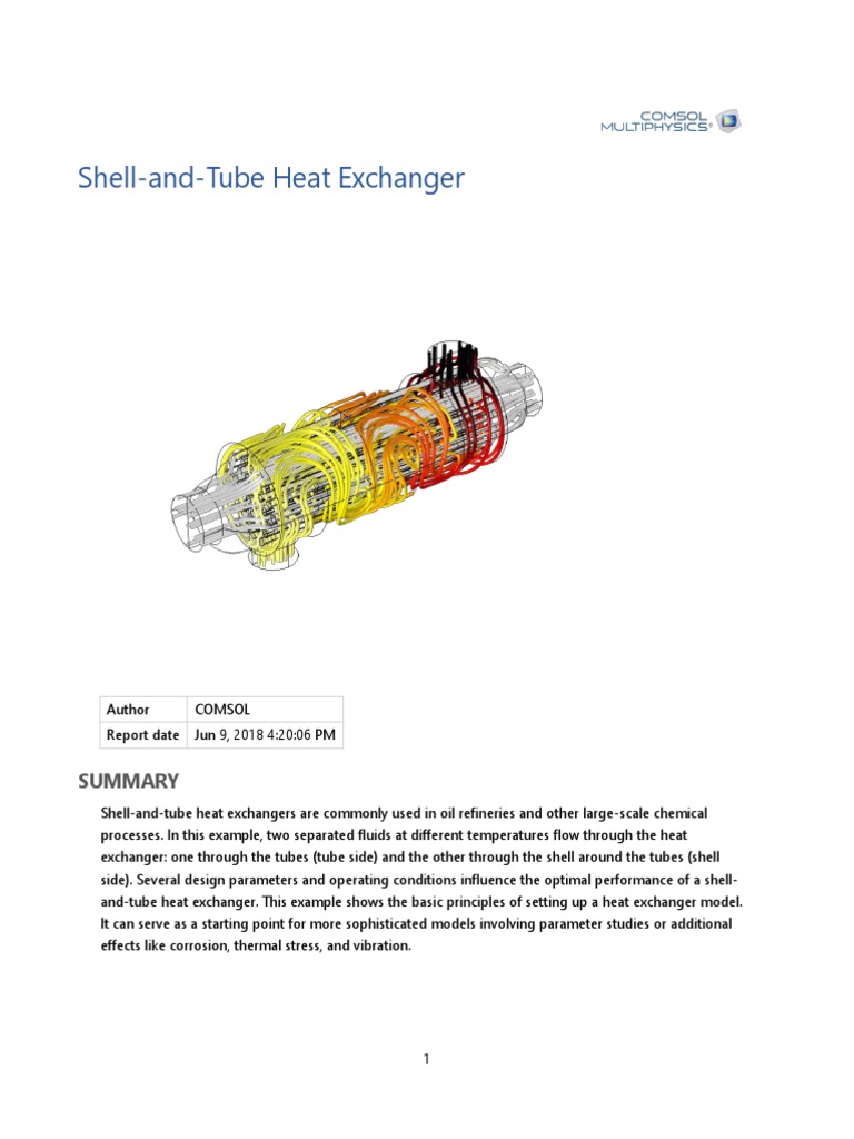 Heat Exchanger Report PDF Fluid Dynamics Heat Exchanger