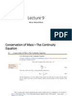 Conservation of Mass Continuity Equation Lecture