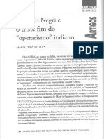 Antonio Negri e o Triste Fim Do "Operarismo" Italiano-Turchetto