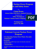 The Pakistan Nuclear Power Program - Security and Safety Issues
