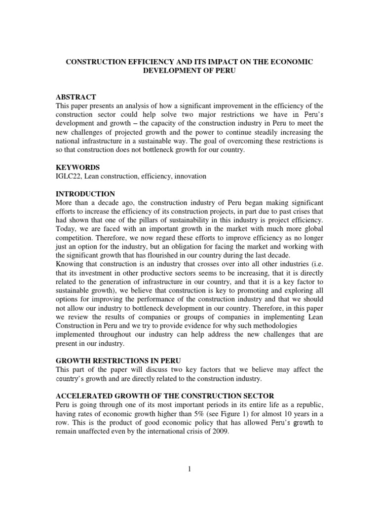 Bim: Construction of Efficency | PDF | Economic Growth | Economic ...