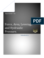 Force, Area, Leverage and Hydraulic Pressure.