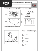 Avaliação Diagnóstica de Português 1º Ano