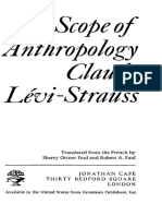 Claude Levi-Strauss-The Scope of Anthropology-Johnathon Cape LTD (1967)