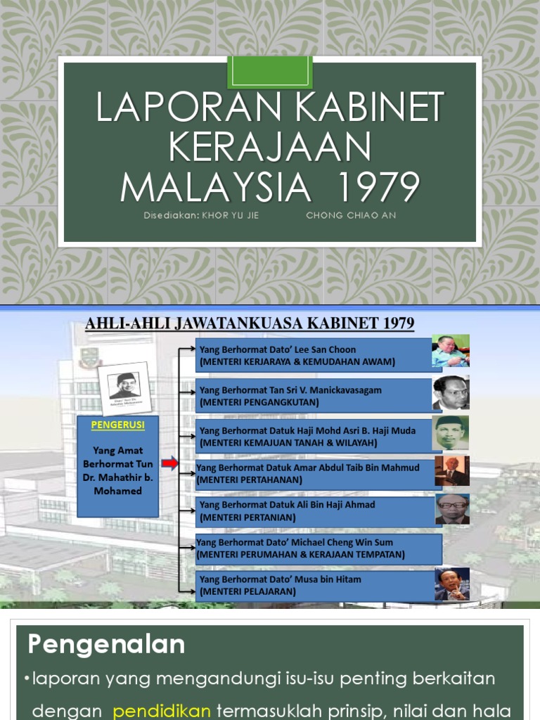 Laporan Kabinet Malaysia 1979 Pdf