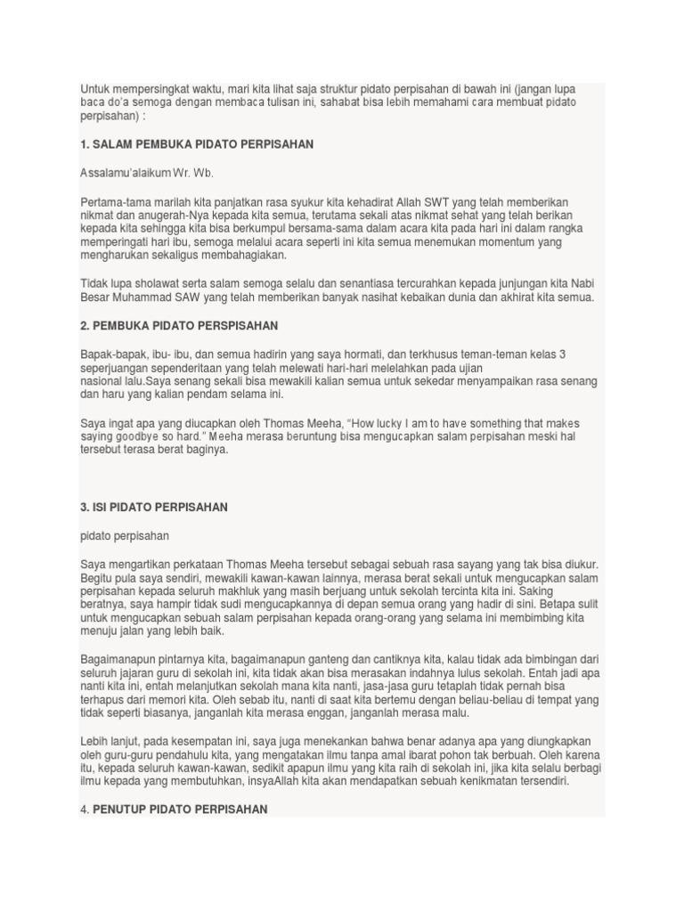 4 Penutup Pidato Perpisahan