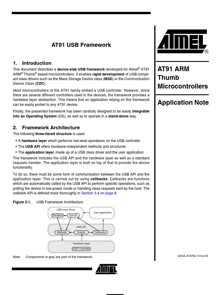 AT91 USB Framework | PDF | Usb | Device Driver